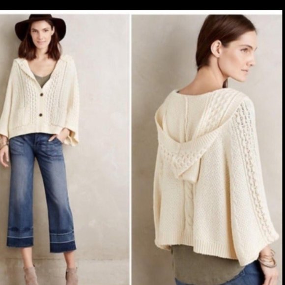 Anthropologie Sweaters - ANTHROPOLOGIE ROSIE NEIRA HOODED PONCHO CARDIGAN